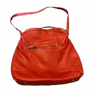 B. Makowski Red Shoulder Purse